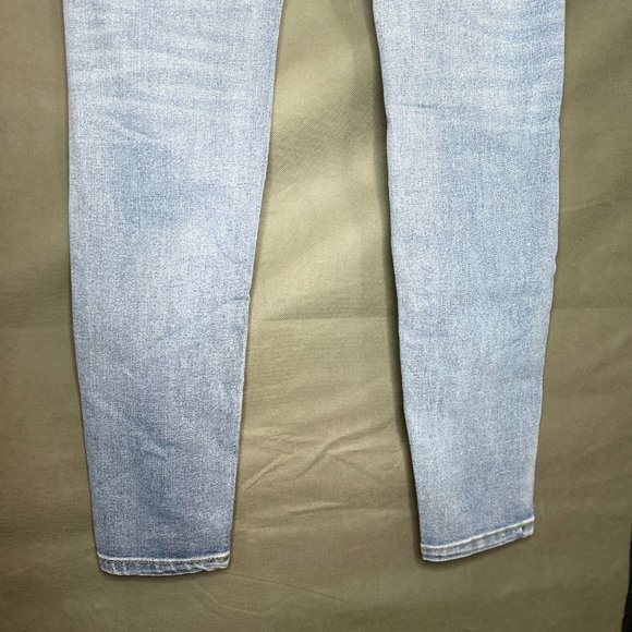 Distressed Blue Faded Skinny Jeans Size 5 - Picture 7 of 7